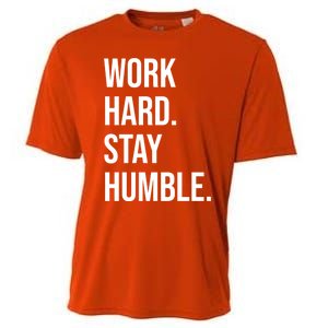 Work Hard Stay Humble Gym Motivational Funny Gift Cooling Performance Crew T-Shirt