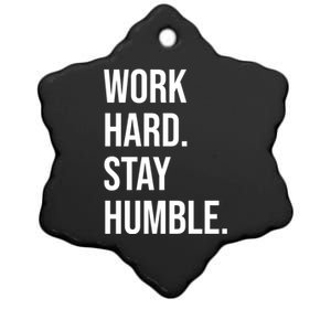 Work Hard Stay Humble Gym Motivational Funny Gift Ceramic Star Ornament