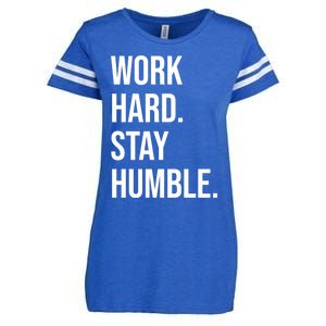 Work Hard Stay Humble Gym Motivational Funny Gift Enza Ladies Jersey Football T-Shirt