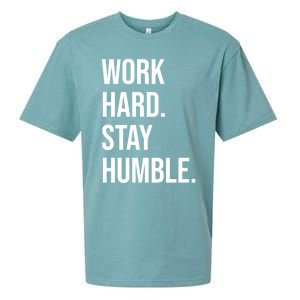 Work Hard Stay Humble Gym Motivational Funny Gift Sueded Cloud Jersey T-Shirt