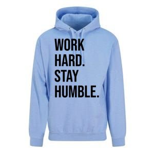 Work Hard Stay Humble Gym Motivational Funny Gift Unisex Surf Hoodie