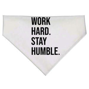 Work Hard Stay Humble Gym Motivational Funny Gift USA-Made Doggie Bandana