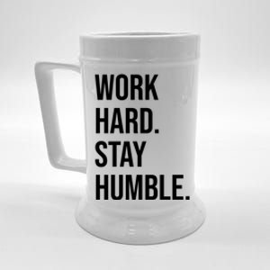 Work Hard Stay Humble Gym Motivational Funny Gift Beer Stein