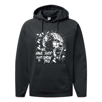 We Have Such Sights To Show You Retro Horror Movie 1987 Halloween Performance Fleece Hoodie