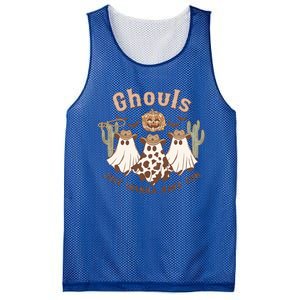 Western Halloween Spooky Ghosts Ghouls Just Wanna Have Fun Gift Mesh Reversible Basketball Jersey Tank