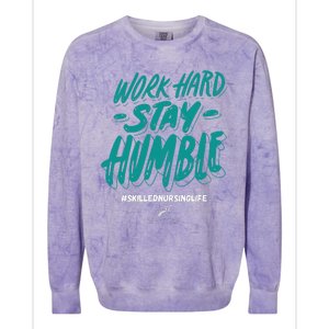 Work Hard Stay Humble Folsom Care Center Colorblast Crewneck Sweatshirt