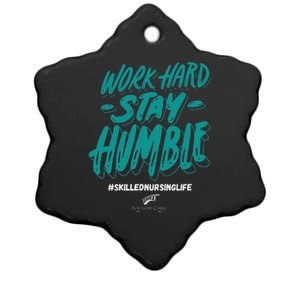 Work Hard Stay Humble Folsom Care Center Ceramic Star Ornament