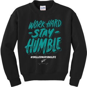 Work Hard Stay Humble Folsom Care Center Kids Sweatshirt