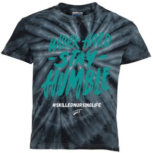 Work Hard Stay Humble Folsom Care Center Kids Tie-Dye T-Shirt