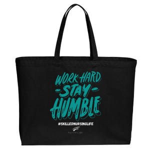 Work Hard Stay Humble Folsom Care Center Cotton Canvas Jumbo Tote