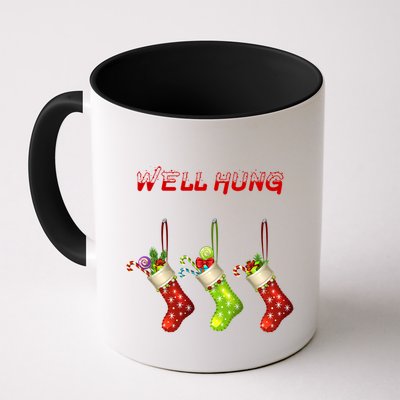 Well Hung Stockings Candy Cane Snowflakes Christmas Xmas Gift Mug