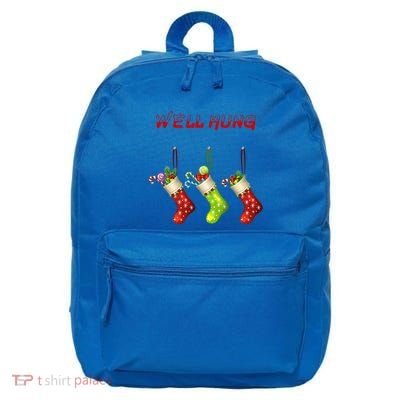 Well Hung Stockings Candy Cane Snowflakes Christmas Xmas Gift 16 in Basic Backpack