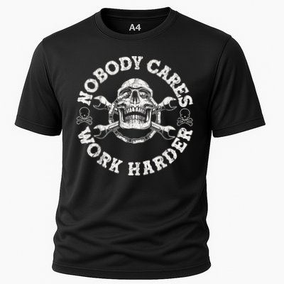 Work Harder Skull Engineer Meme No One Cares Work Harder Motivational Quote Performance Shirt