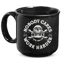 Work Harder Skull Engineer Meme No One Cares Work Harder Motivational Quote 15oz Campfire Ceramic Mug