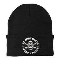 Work Harder Skull Engineer Meme No One Cares Work Harder Motivational Quote Beanie