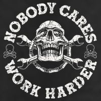 Work Harder Skull Engineer Meme No One Cares Work Harder Motivational Quote Beanie