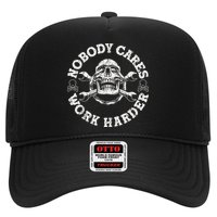 Work Harder Skull Engineer Meme No One Cares Work Harder Motivational Quote Hat