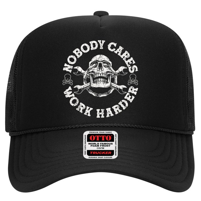 Work Harder Skull Engineer Meme No One Cares Work Harder Motivational Quote Hat