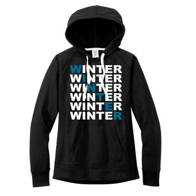 Winter Holiday Season Retro Women's Fleece Hoodie