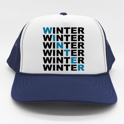 Winter Holiday Season Retro Trucker Hat