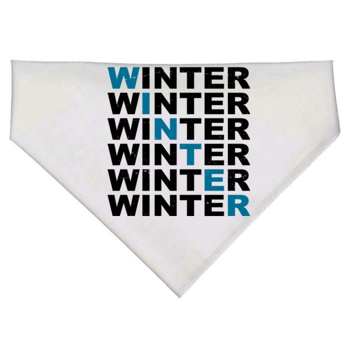 Winter Holiday Season Retro USA-Made Doggie Bandana