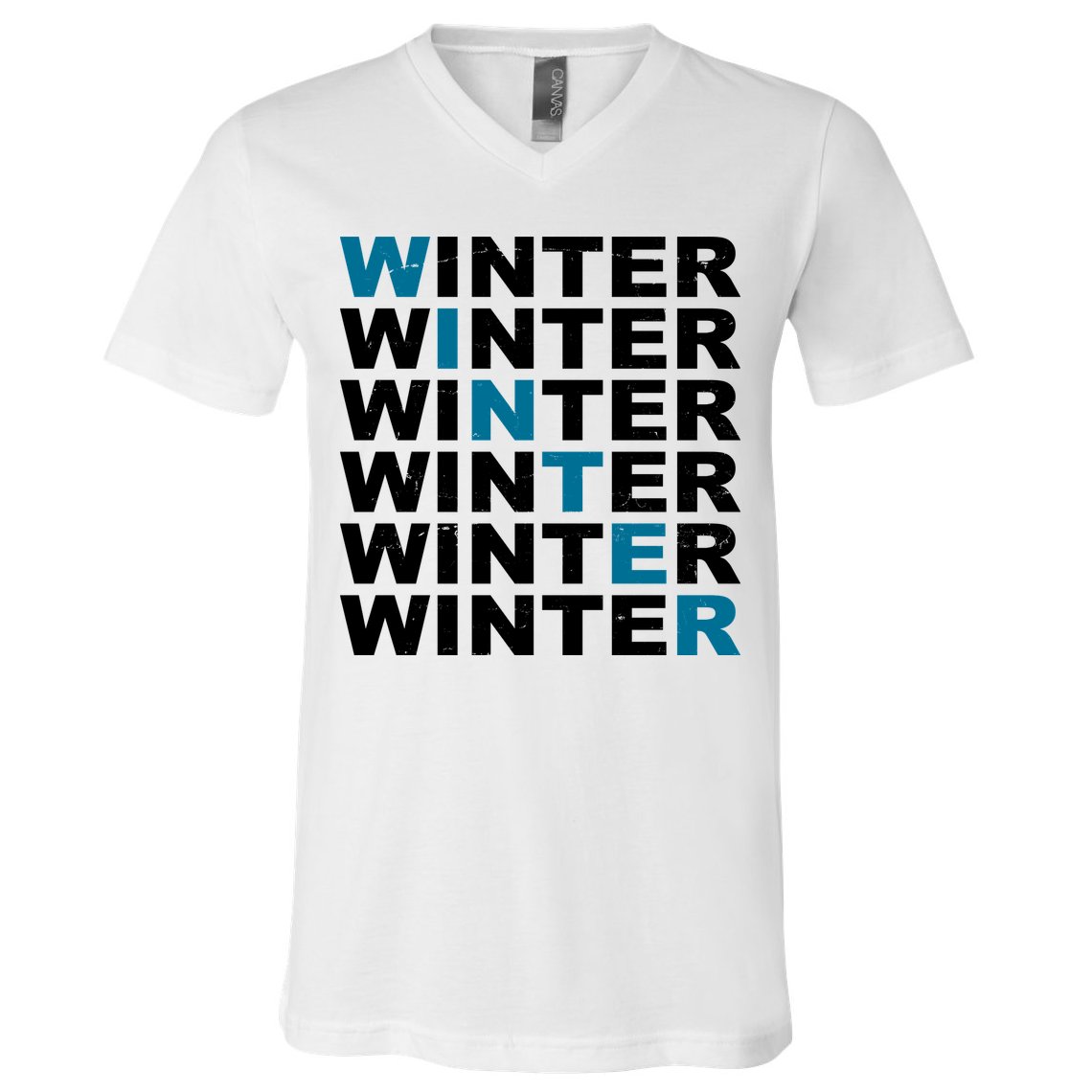 Winter Holiday Season Retro V-Neck T-Shirt