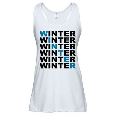Winter Holiday Season Retro Ladies Essential Flowy Tank