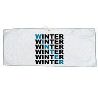 Winter Holiday Season Retro Large Microfiber Waffle Golf Towel