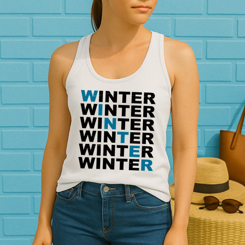 Winter Holiday Season Retro Womens Tank Top