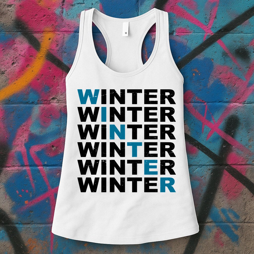 Winter Holiday Season Retro Womens Tank Top