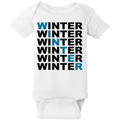 Winter Holiday Season Retro Baby Bodysuit