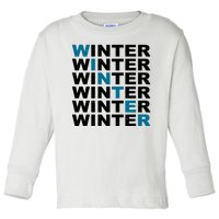 Winter Holiday Season Retro Toddler Long Sleeve Shirt