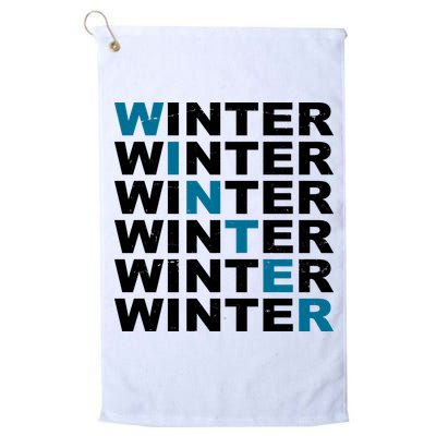 Winter Holiday Season Retro Golf Towel