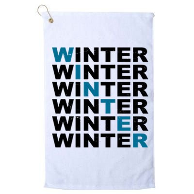 Winter Holiday Season Retro Platinum Collection Golf Towel