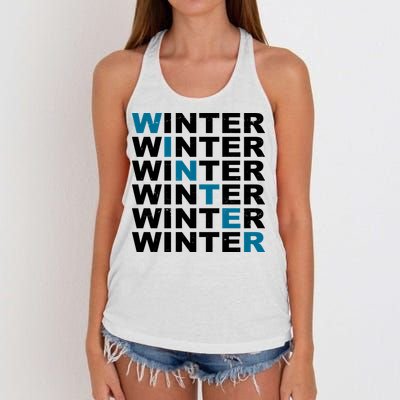 Winter Holiday Season Retro Women's Knotted Racerback Tank