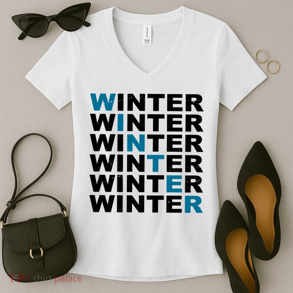 Winter Holiday Season Retro Women's V-Neck T-Shirt