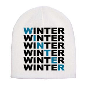 Winter Holiday Season Retro Short Acrylic Beanie