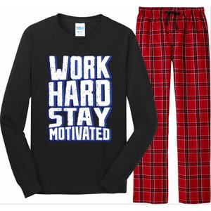 Work Hard Stay Motivated Long Sleeve Pajama Set