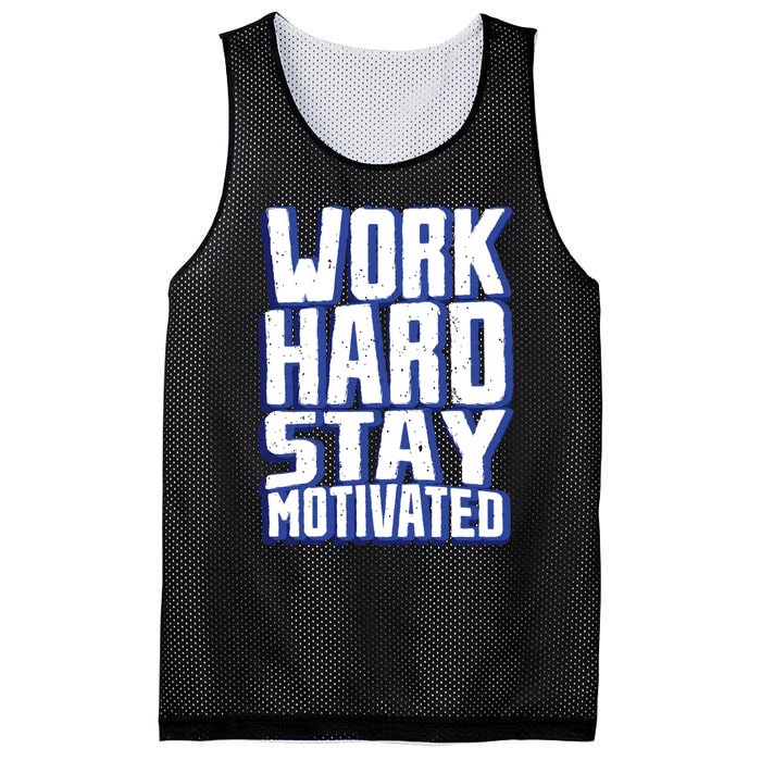 Work Hard Stay Motivated Mesh Reversible Basketball Jersey Tank