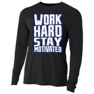 Work Hard Stay Motivated Cooling Performance Long Sleeve Crew