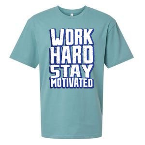 Work Hard Stay Motivated Sueded Cloud Jersey T-Shirt