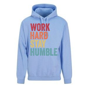 Work Hard Stay Humble Motivational Quote Gift Unisex Surf Hoodie