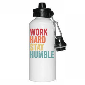 Work Hard Stay Humble Motivational Quote Gift Aluminum Water Bottle