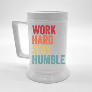 Work Hard Stay Humble Motivational Quote Gift Beer Stein