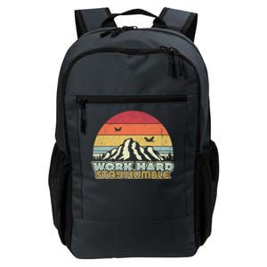 Work Hard Stay Humble Gift Retro Style Mindfulness Gift Daily Commute Backpack