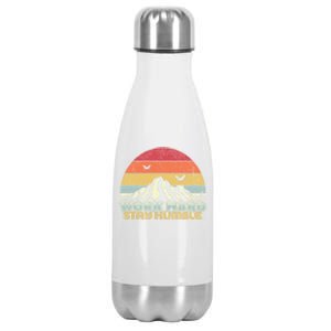 Work Hard Stay Humble Gift Retro Style Mindfulness Gift Stainless Steel Insulated Water Bottle