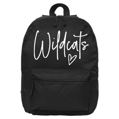 Wildcats Heart School Sports Fan Team Spirit 16 in Basic Backpack