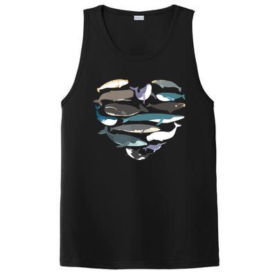 Whales Heart Shape Cute Ocean Mammals Whale Breeds Species PosiCharge Competitor Tank