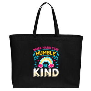 Work Hard Stay Humble Be Kind Gift Cotton Canvas Jumbo Tote