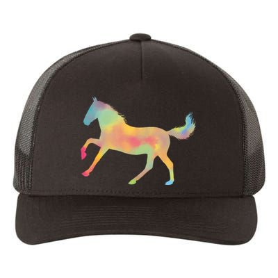 Watercolor Horse Silhouette Yupoong Adult 5-Panel Trucker Hat